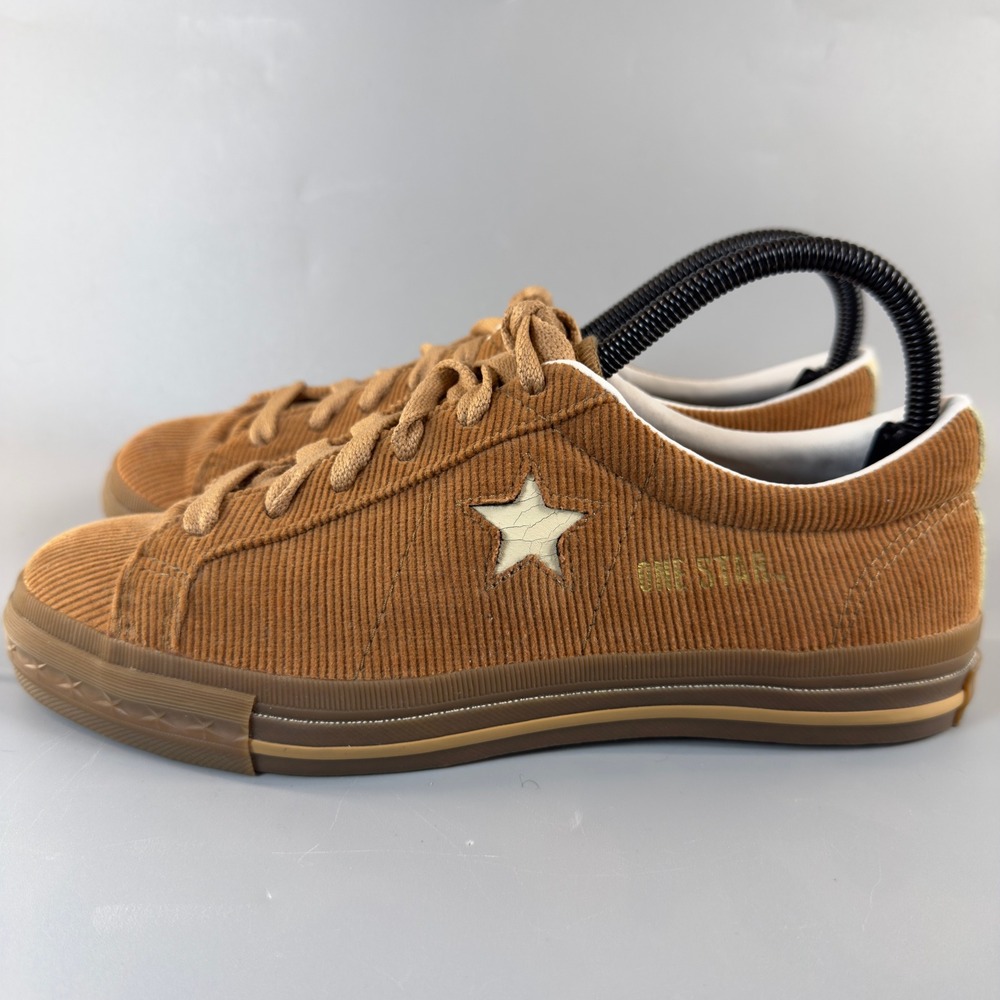 Converse Chuck Taylor One Star Corduroy Womens 8 Sneaker Brown Gum Lace Low Shoe - Picture 4 of 16